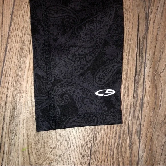 Champion Black/Gray Paisley Print Duo Dry Leggings - Picture 4 of 7